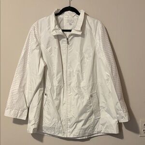 Susan Graver Ivory Quilted Jacket